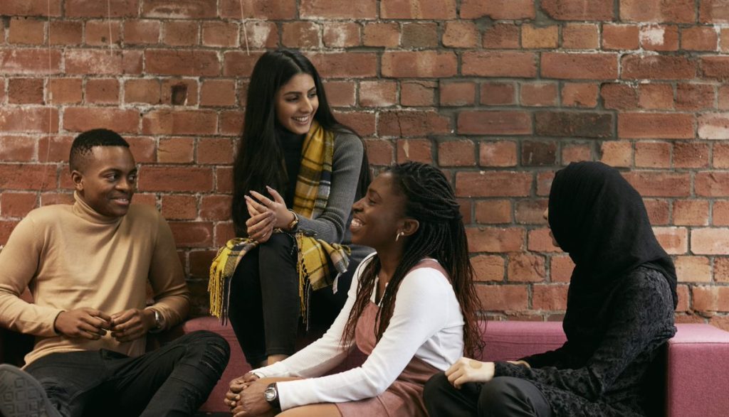 BME students chatting